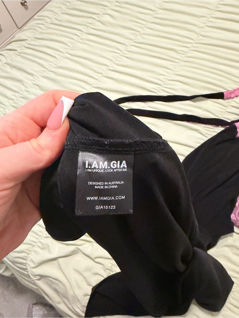 I.AM.GIA Black Lace-Trim Slip Dress - Picture 3 of 3